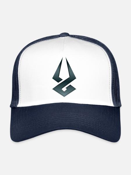 hatte Symbol - Trucker Cap - Weiß/Navy - Vorne