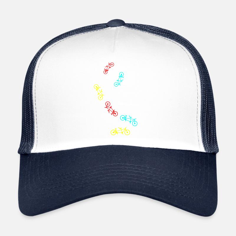 Fahrrad tandem - Trucker Cap - Weiß/Navy