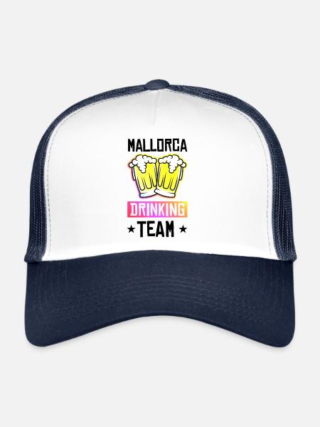 Mallorca Drinking Team - Trucker Cap - white/navy - Front