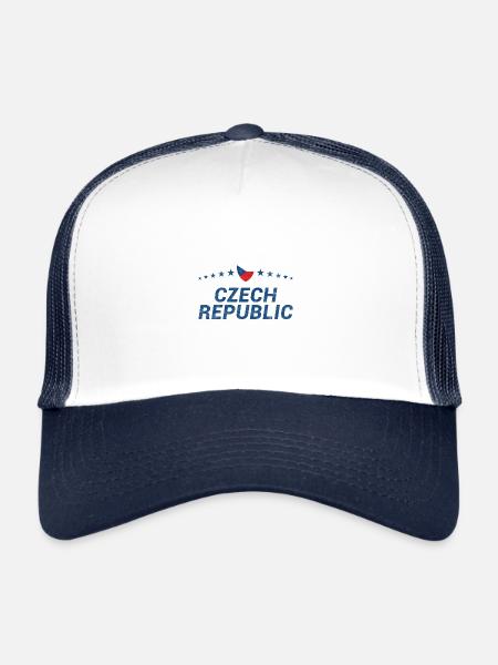 Tschechische Republik - Trucker Cap - Weiß/Navy - Vorne