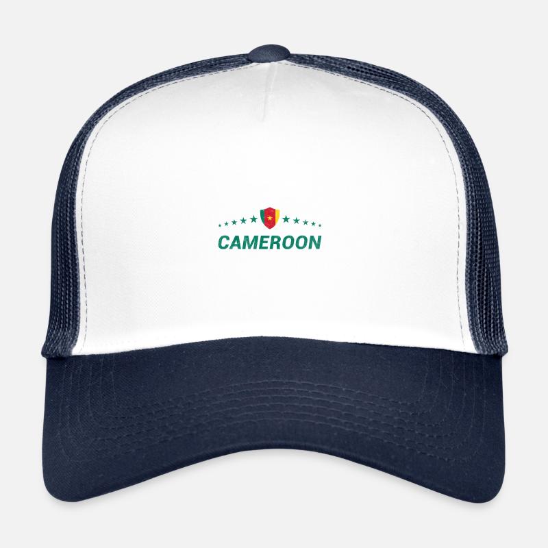 Cameroun - Casquette trucker  - blanc/marine