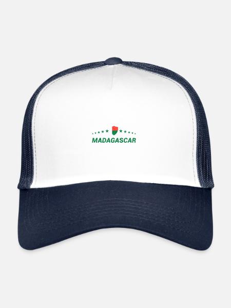 Madagascar - Casquette trucker  - blanc/marine - Devant