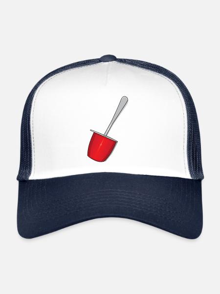 Produit laitier - Nain - Fruit - Cadeau d'enfance - Casquette trucker  - blanc/marine - Devant