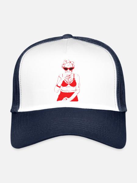 coole oma - Trucker Cap - Weiß/Navy