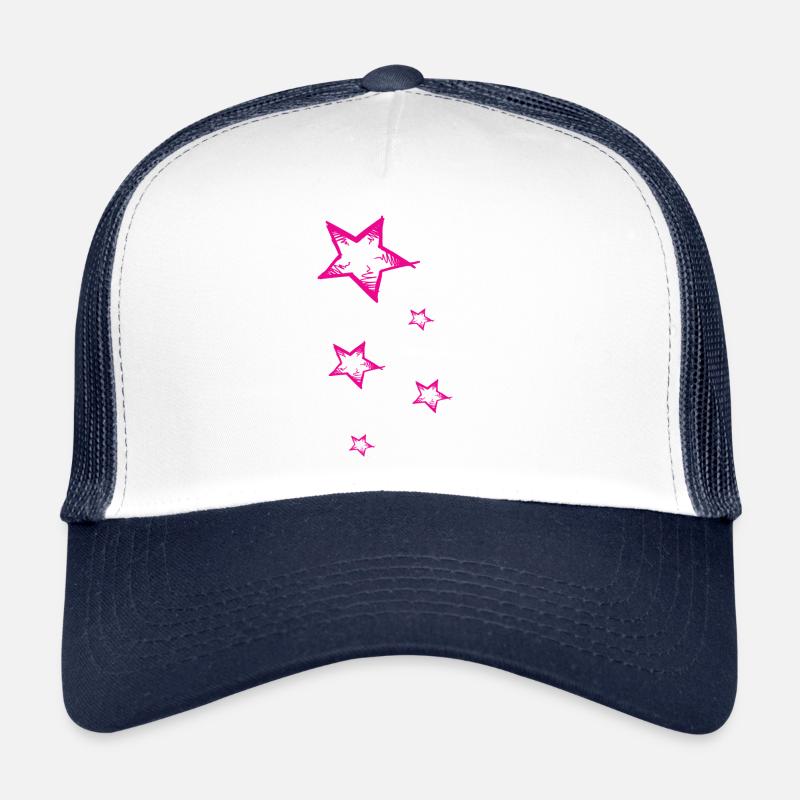 Étoiles, rose, jga, princesse, couronne, paillettes Casquette trucker 