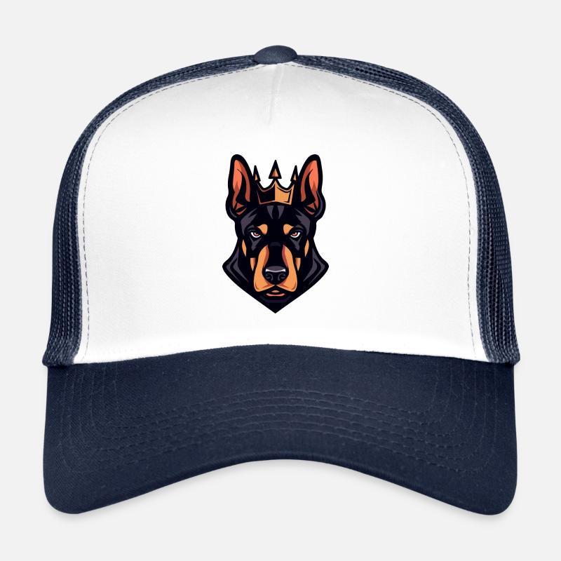 Couronne de tête de chien Doberman Casquette trucker 