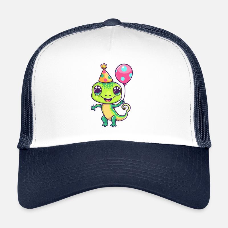 Bande dessinée d’anniversaire de lézard Casquette trucker 