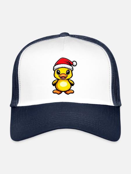 Canard Noël Mignon - Casquette trucker  - blanc/marine - Devant