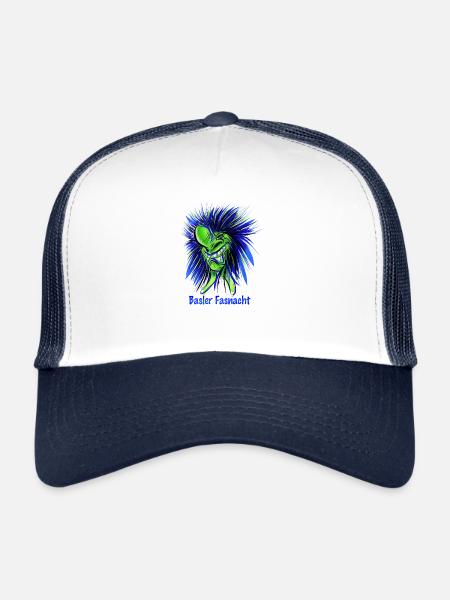 WAGGIS FACE BLUE - Trucker Cap - Weiß/Navy