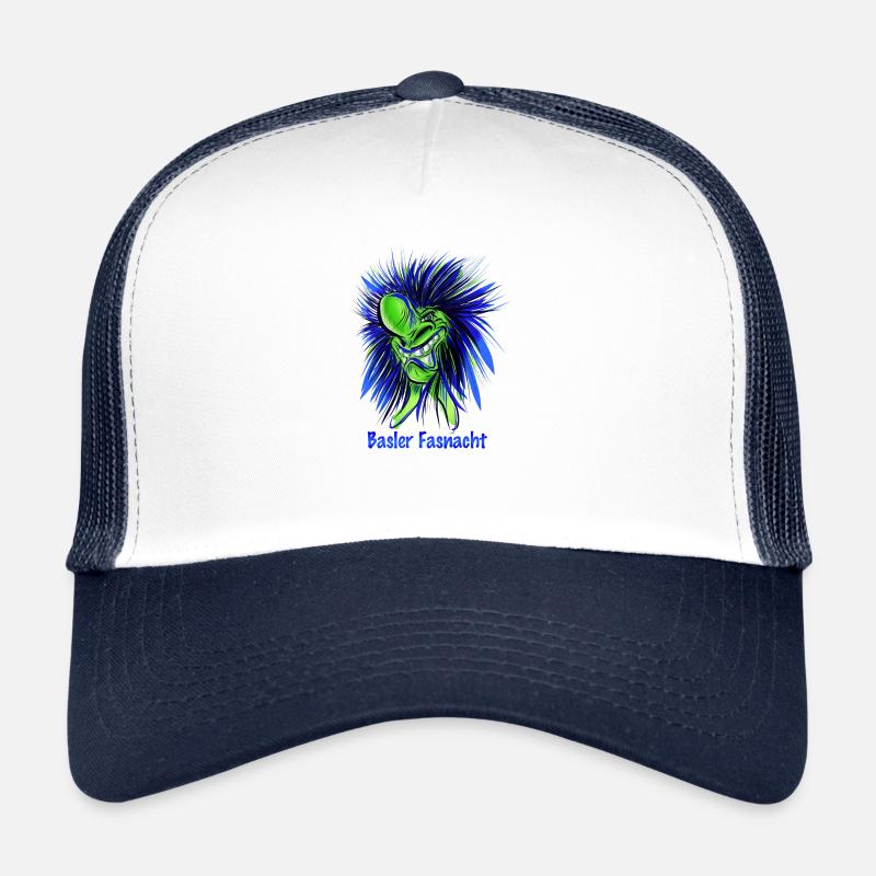 WAGGIS FACE BLUE - Casquette trucker  - blanc/marine