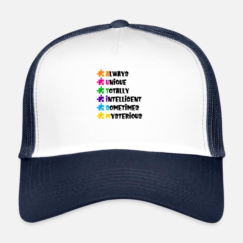 Autism Awareness - Trucker Cap - white/navy