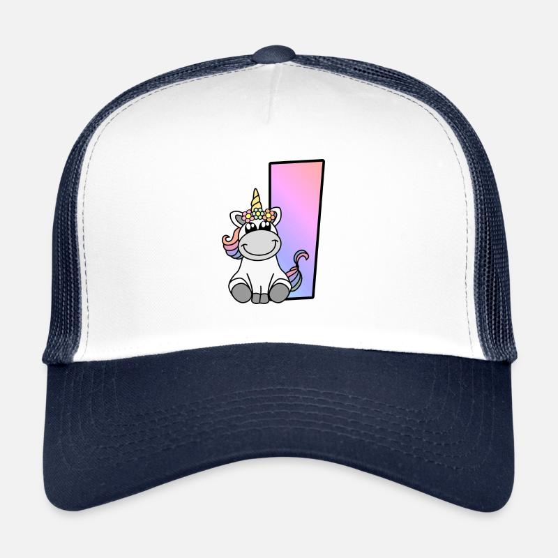 Einhorn Buchstabe I Trucker Cap