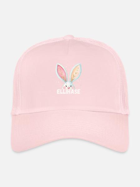 Name Elli Rabbit Ellihase Pet Name - Trucker Cap - pale pink - Front