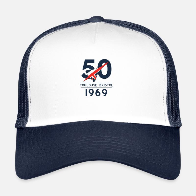 50 Jahre Concorde - Trucker Cap - Weiß/Navy