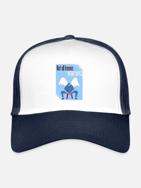 Not all heroes wear capes doctor nurse - Trucker Cap - white/navy - Front
