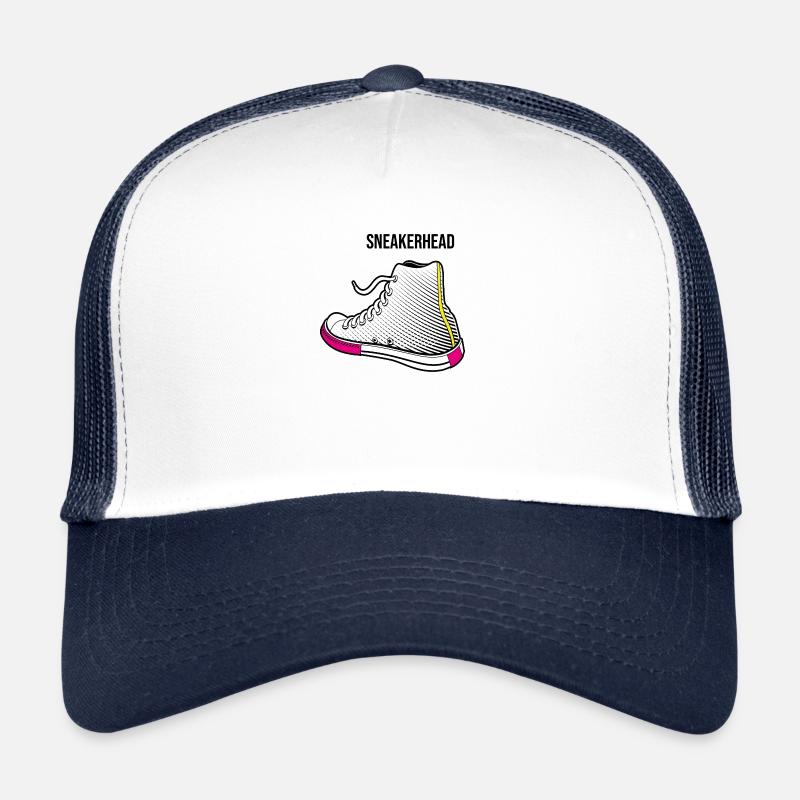 Tête furtive - Casquette trucker  - blanc/marine