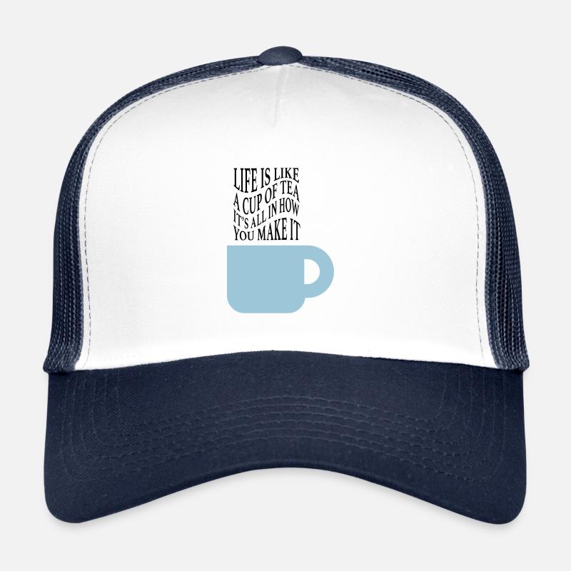 Das Leben ist wie Tee - Trucker Cap - Weiß/Navy