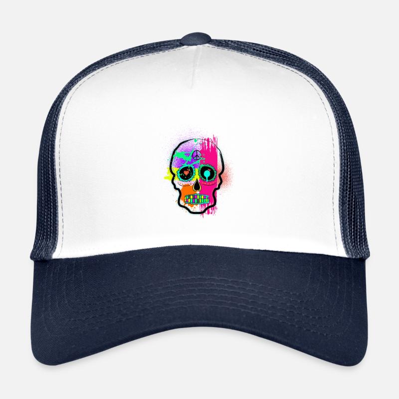 tête de mort graffiti Casquette trucker 