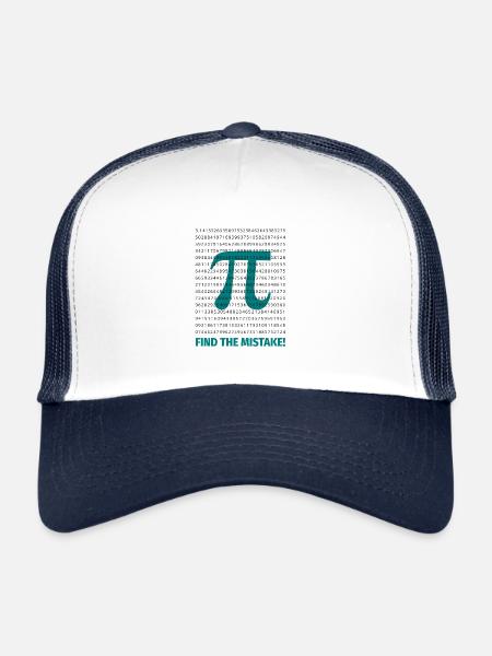 Pi number infinite Find error icon math nerd - Trucker Cap - white/navy - Front