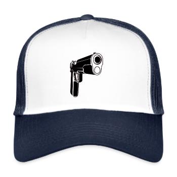 pistolet - Casquette trucker  - blanc/marine - Devant