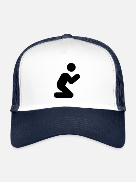 Pray Black - Casquette trucker  - blanc/marine - Devant