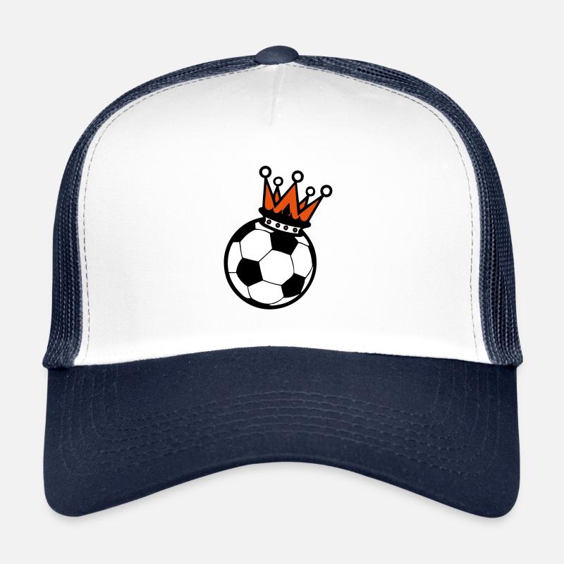 Königskrone Fußball 1 - Trucker Cap - Weiß/Navy