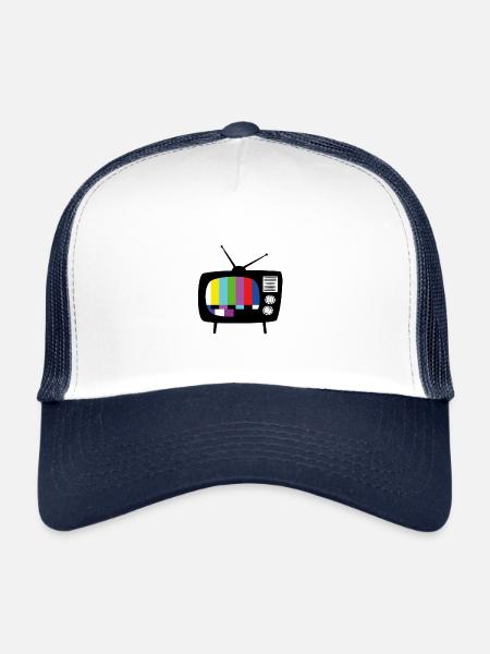 TV - Casquette trucker  - blanc/marine - Devant