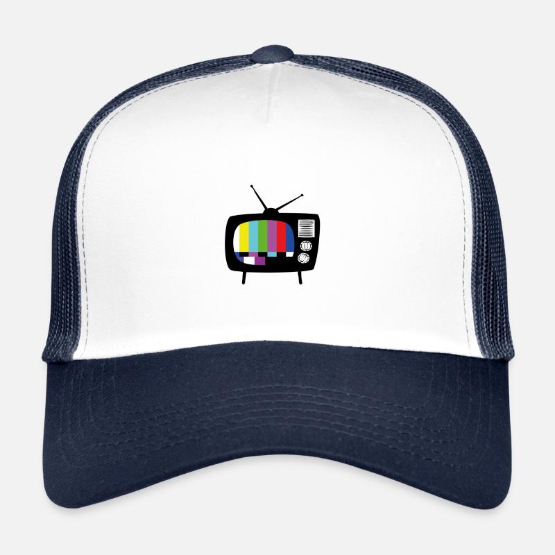 TV - Casquette trucker  - blanc/marine