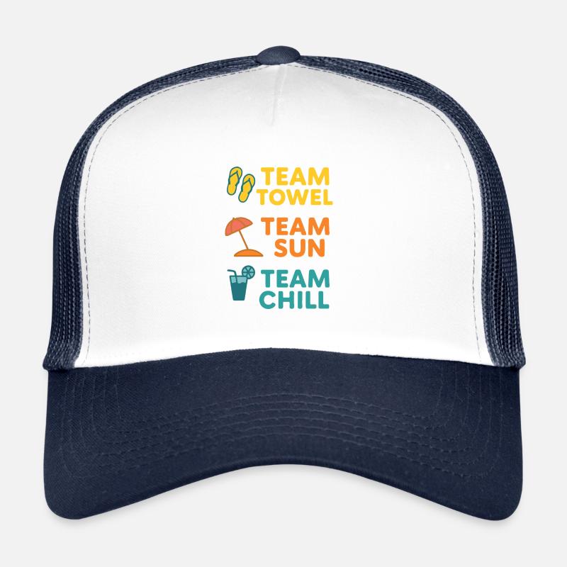 Cadeau d’été : serviette d’équipe. L’équipe Sun. Équipe Ch Casquette trucker 