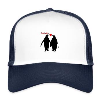 Pingouin - Casquette trucker  - blanc/marine - Devant