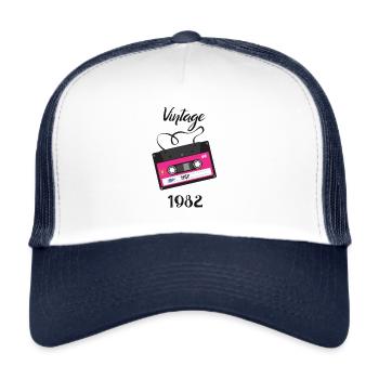 Vintage year 1982 - Trucker Cap - white/navy - Front