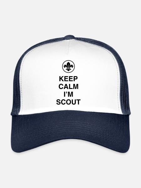 Keep Calm I'm Scout - Trucker Cap - white/navy - Front