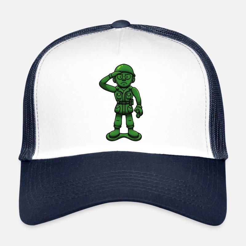 Soldat militaire vert Toy Sergeant saluant Casquette trucker 