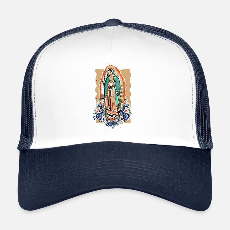 Marie la Vierge - Casquette trucker  - blanc/marine