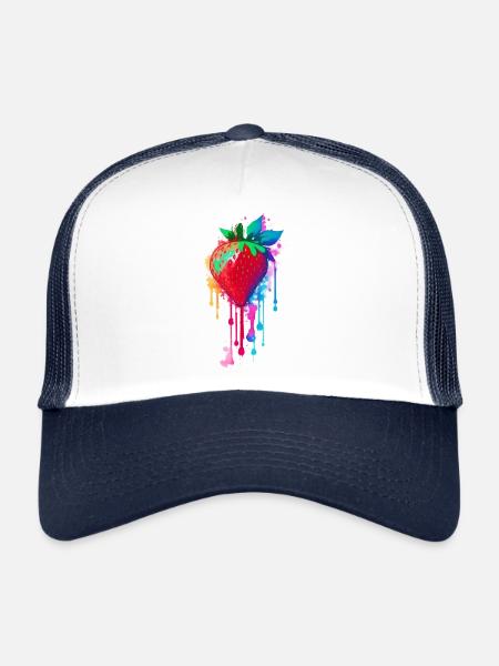 fruits sucrés - Casquette trucker  - blanc/marine - Devant