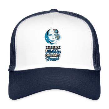 Fans de Cyberpunk méfiez-vous ! Le cercle des choses - Casquette trucker  - blanc/marine - Devant