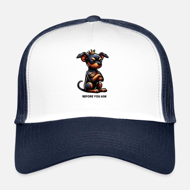 Avant de demander à un chien miniature pinscher pinscher Casquette trucker 