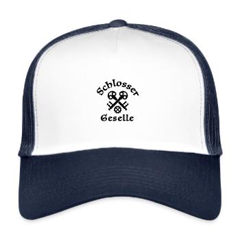 schlossergeselleschwarz - Trucker Cap - Weiß/Navy - Vorne