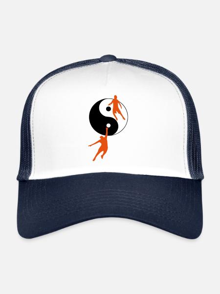 basketball players - Trucker Cap - white/navy - Front