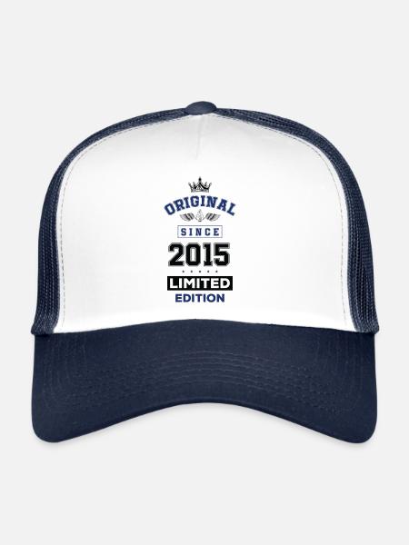 2015 limited edition birthday - Trucker Cap - white/navy - Front