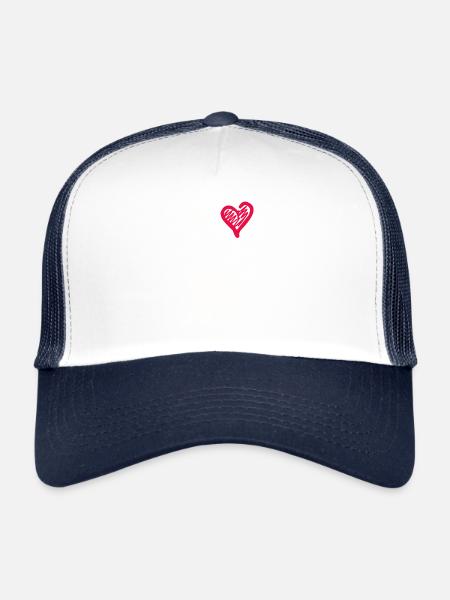 J’aime les moissonneuse - Casquette trucker  - blanc/marine - Devant