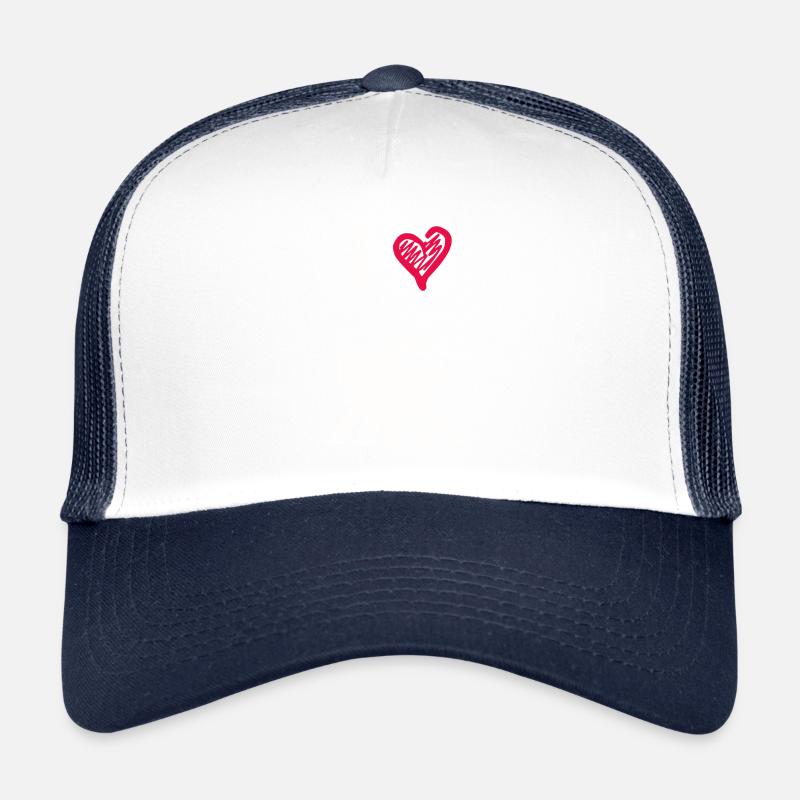 J’aime les moissonneuse - Casquette trucker  - blanc/marine