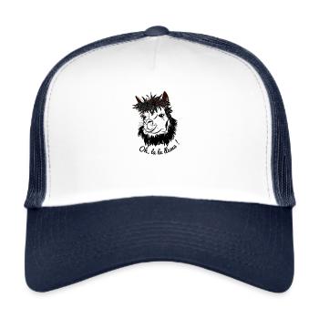 Oh, la la Lama, Llama, Alpaca, Animal, Cool - Trucker Cap - white/navy - Front