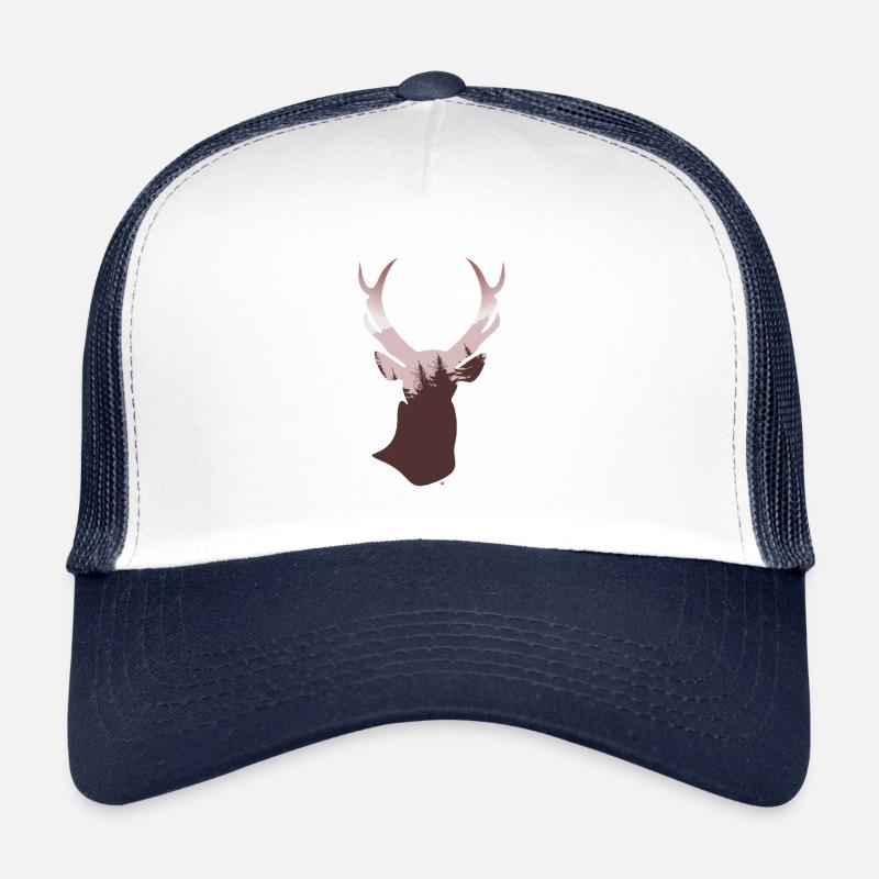 deer - Trucker Cap - white/navy