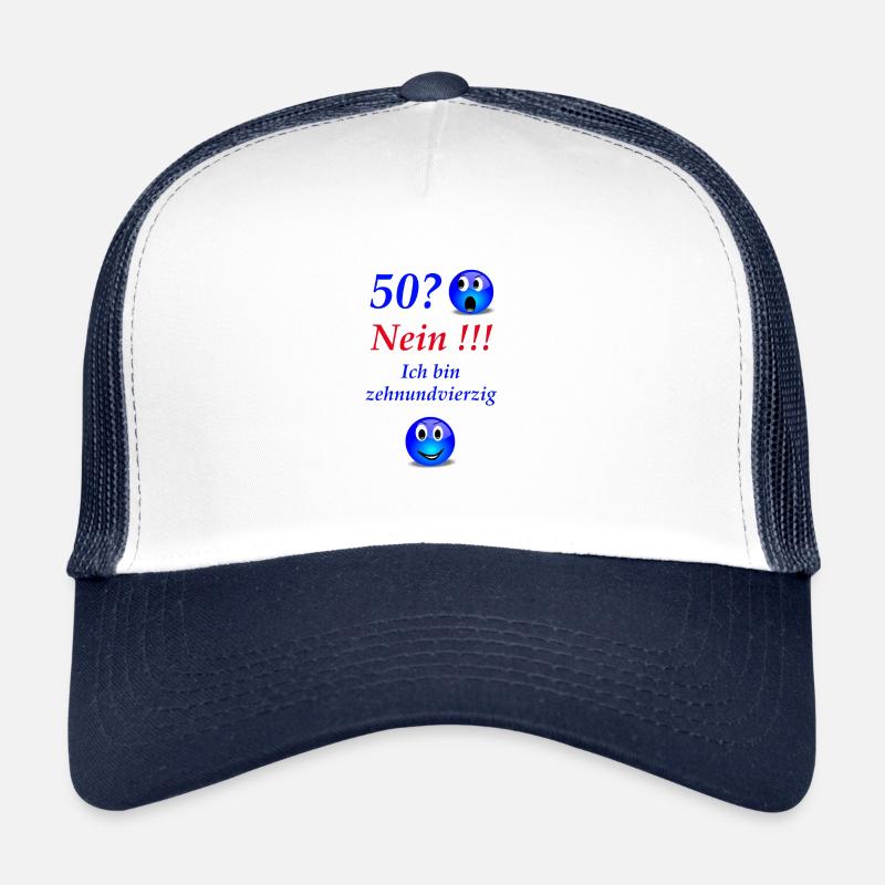 50. Geburtstag - Trucker Cap - Weiß/Navy