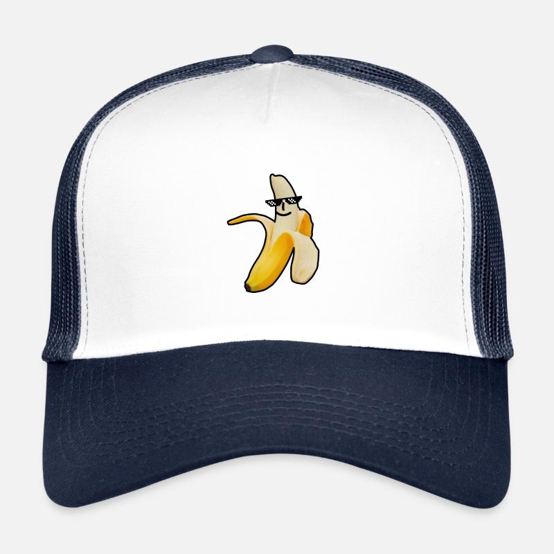 Cool Banana Sunglasses Meme Fruit Fruit Sticker Trucker Cap