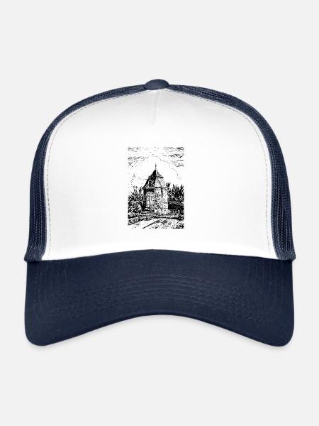 Radevormwald historic garden house - home - Trucker Cap - white/navy - Front