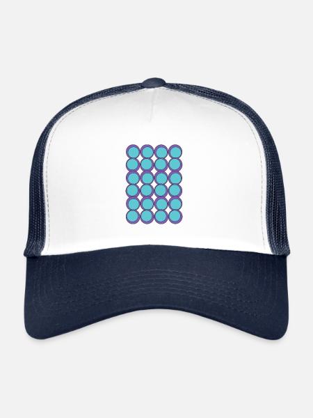 Dots Dots Dots - Trucker Cap - white/navy - Front