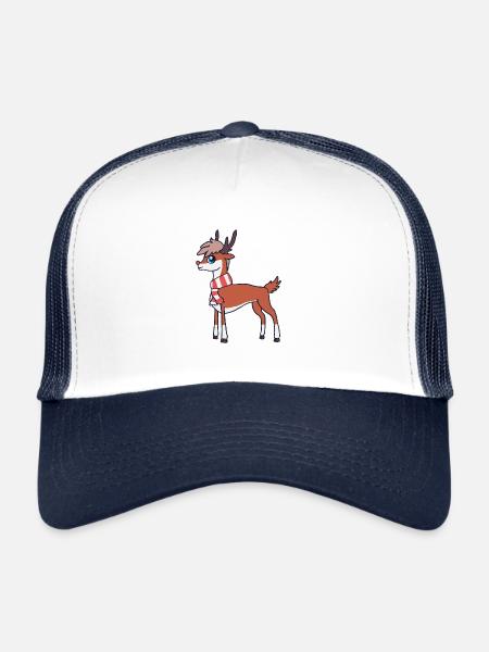 Rudolph Rennes Rudolf Noël Cadeau De Noël - Casquette trucker  - blanc/marine - Devant
