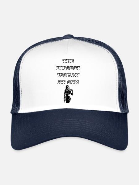 The biggest woman at gym - Trucker Cap - white/navy - Front
